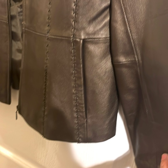 NWOT Bronze soft leather jacket - Coldwater Creek - Size Small - Picture 5 of 13